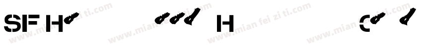 SF Hollywood Hills Condensed Italic字体转换